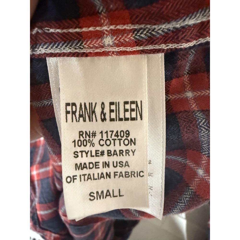Frank & Eileen Women's Small Red Check Pattern Long Sleeve Collar-Neck Shirt‎ - Picture 10 of 10